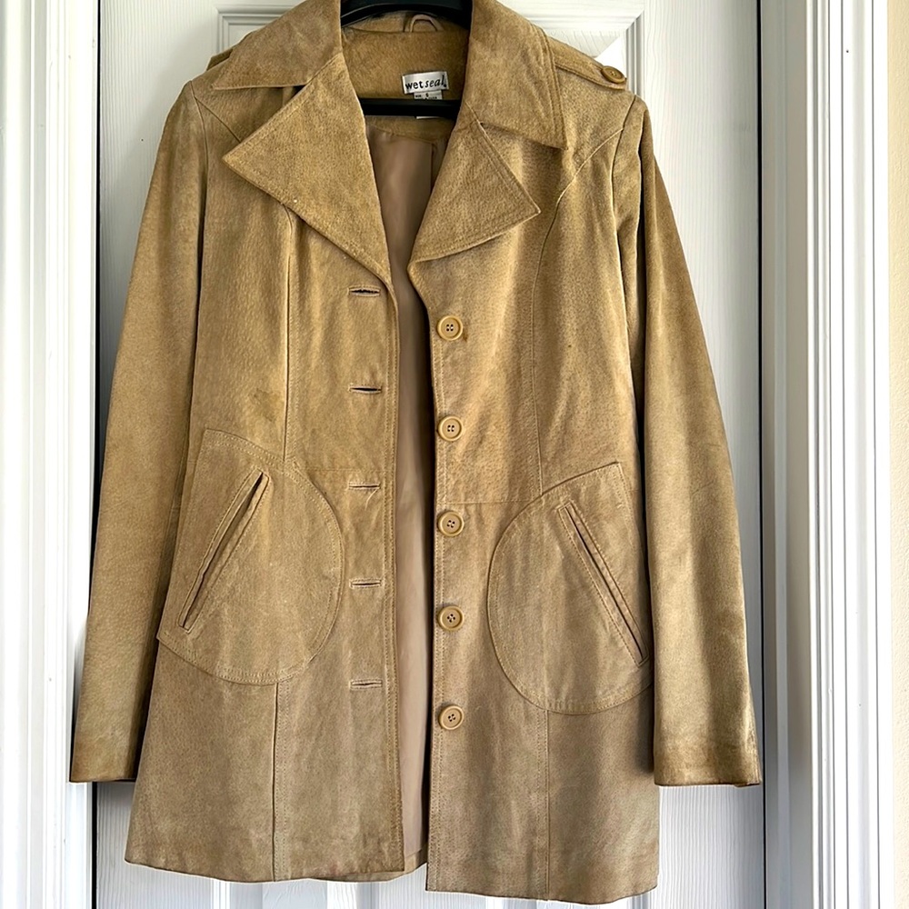 Size small tan suede jacket